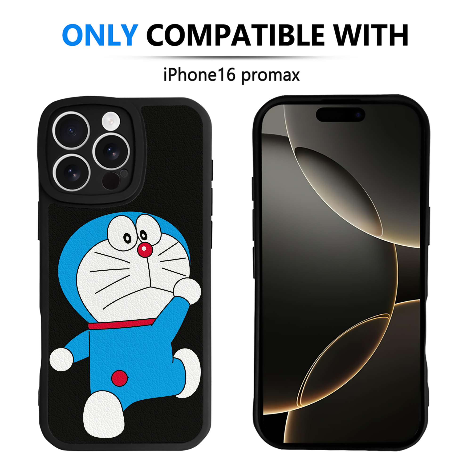 （画像用） ドラえもん Doraemon 【iPhone 16シリーズ対応】シリコンスマホケース（レザー調） 材質：シリコン